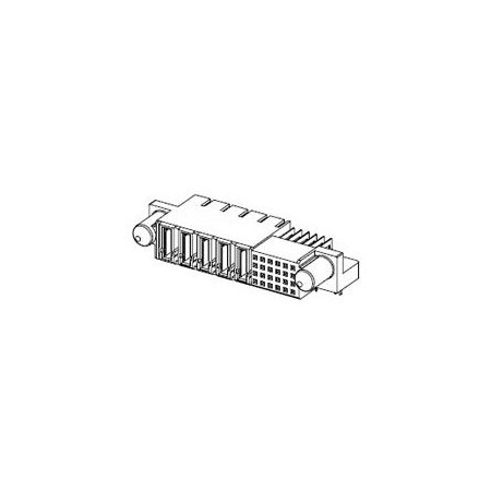 Molex Board Connector, 30 Contact(S), Male, Right Angle, Solder Terminal, Black Insulator, Receptacle 876682004